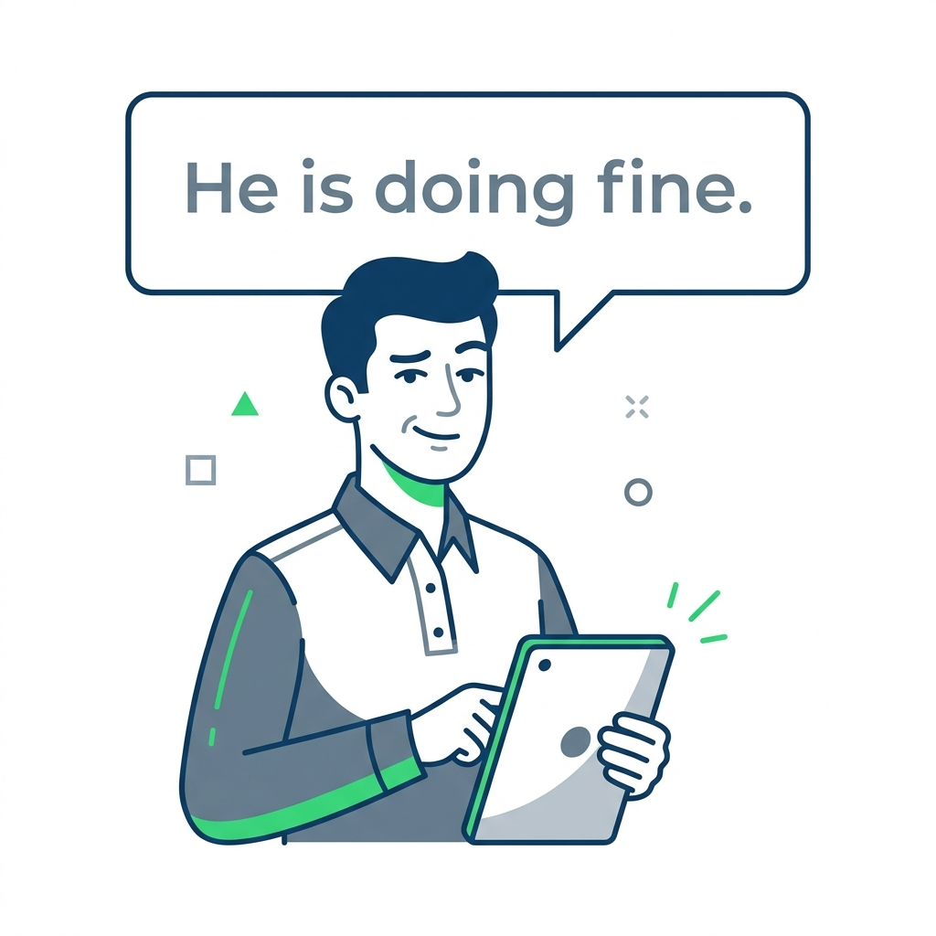 Tutor giving vague reassurance while seeming indifferent